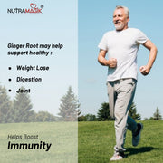 Ginger Extract for Improved Immunity & Overall Wellness | Anti-Inflammatory & Anti-Oxidant-60 Capsules