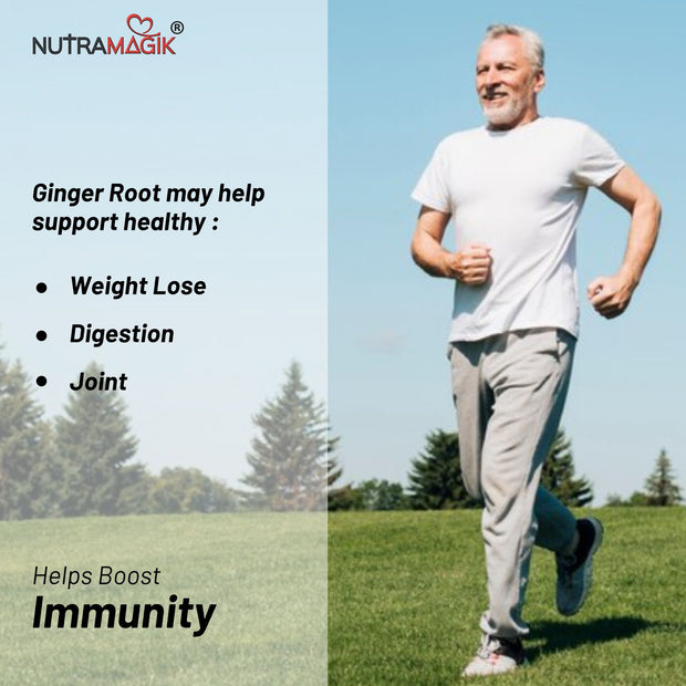 Ginger Extract for Improved Immunity & Overall Wellness | Anti-Inflammatory & Anti-Oxidant-60 Capsules