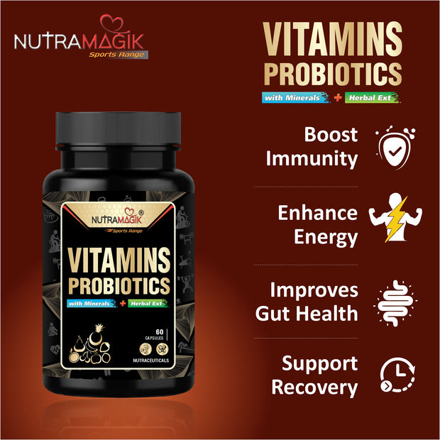 Multivitamin Multi-mineral, Antioxidant and Pro biotics with Herbal blends- 60 Capsules