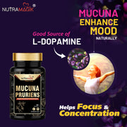 Mucuna Pruriens Kapikachhu Extract for Mood and Muscle support Supplement - 60 Capsules