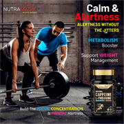 Natural Caffeine Plus L-Theanine for Weight loss and Immunity, Support Energy and Focus -60 Capsules