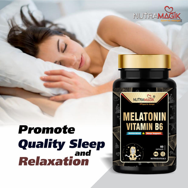 Melatonin 10mg with  Vitamin B6 and Valerian Root Extract (Tagar) for Sleep Support  -60 Capsules