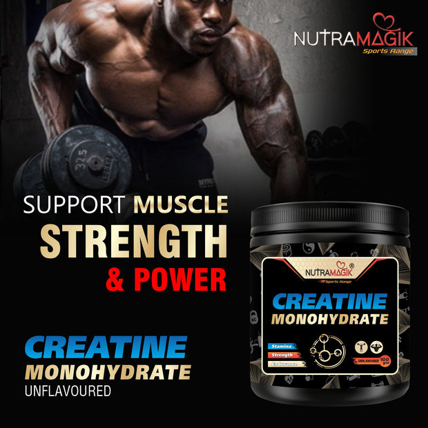 Creatine Monohydrate For Strength Endurance & Athlete Performance Energy Support For Instant Workout, Unflavored -100gm Powder