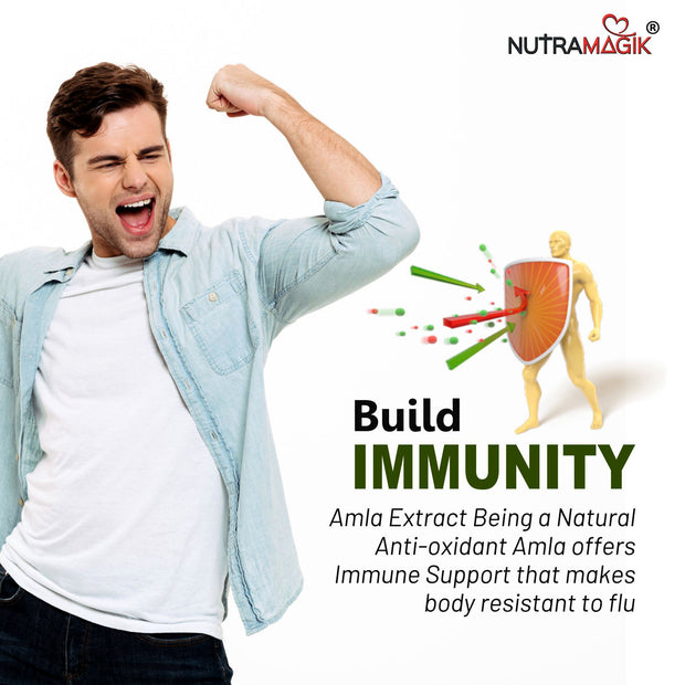 Nutramagik Pure Amla Extract for Immunity Boost & Skincare - 60 Capsules