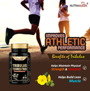 Tribulus Terrestris Gokshura Natural Testo Booster, Increase Stamina,Energy,Endurance -60 Capsules