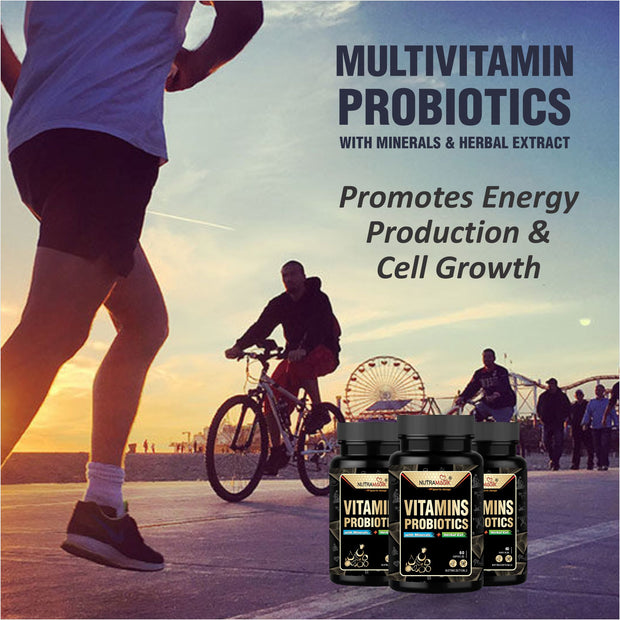 Multivitamin Multi-mineral, Antioxidant and Pro biotics with Herbal blends- 60 Capsules