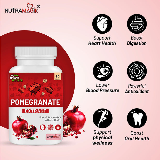 Pomegranate Fruit Extract Rich Anti-oxidants for Healthy Body -60 capsules