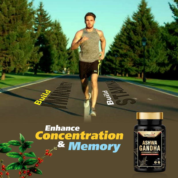 Ashwagandha Extract Withania Somnifera | Pure Natural Ashwagandha-Rejuvenates Mind & Body -60 Capsules