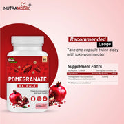 Pomegranate Fruit Extract Rich Anti-oxidants for Healthy Body -60 capsules