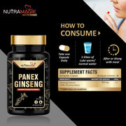 Panex Ginseng Endurance Support  Improves Strength, Stamina & Performance- 60 capsules