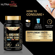 L-Arginine Amino Acids Supplement For Energy, Muscle, Heart Health- 60 Capsules