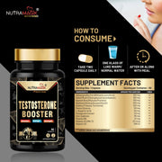 Testosterone Booster For Stamina, Energy And Strength | Contains Safed Musli,Mucuna, Ashwagandha & Fenugreek Extract- 60 Capsules