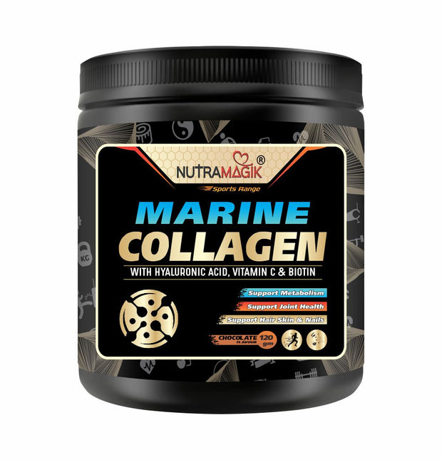 Marine Collagen,Glucosamine, Hyaluronic Acid,Vitamin C & Biotin for Women & Men -120gm