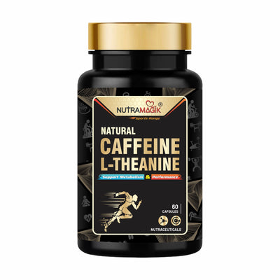 Natural Caffeine Plus L-Theanine for Weight loss and Immunity, Support Energy and Focus -60 Capsules