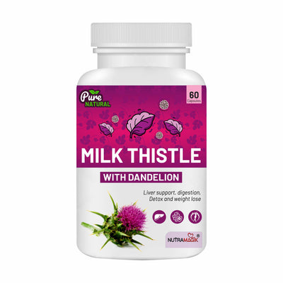 Milk thistle with Dandelion extract,Liver Support Supplement-60 Capsules