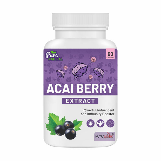 Acai Berry Extract for Skin care and Antioxidant  - 60 Capsules